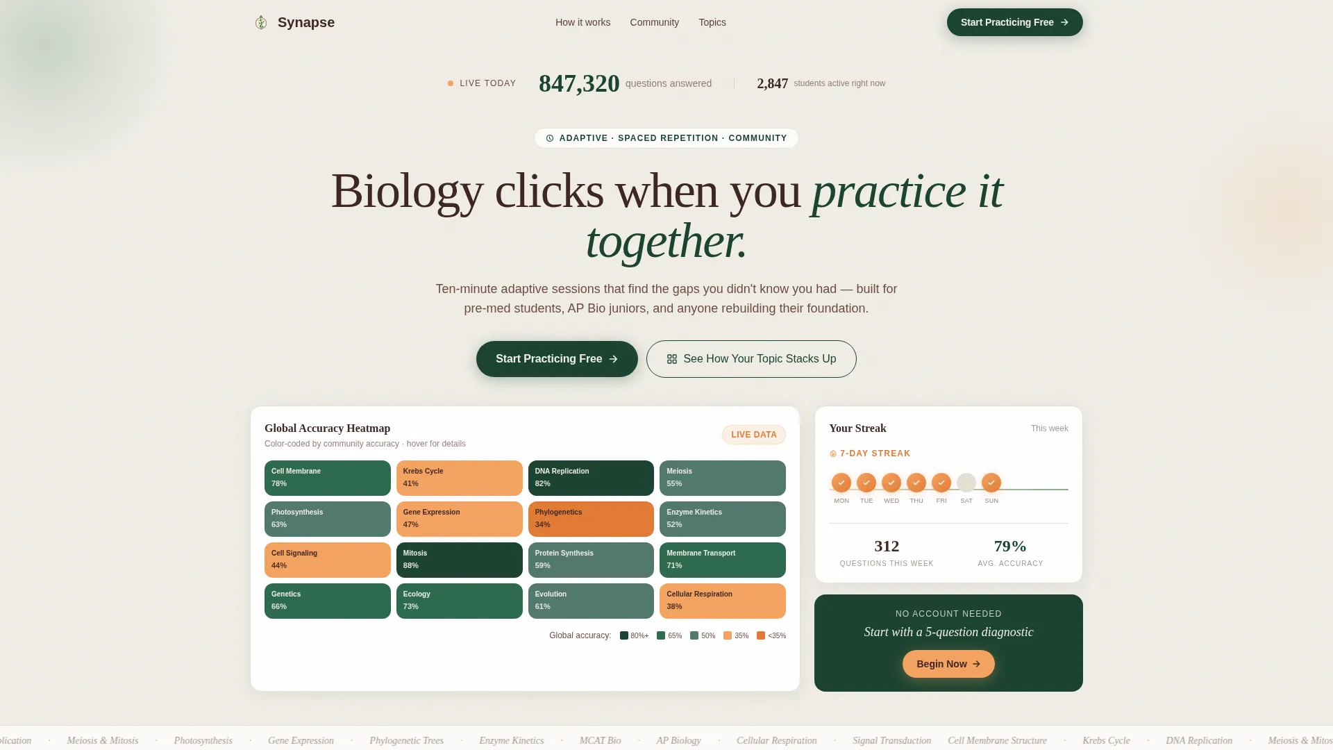 Adaptive Biology Landing Page Template