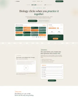 Adaptive Biology Landing Page Template