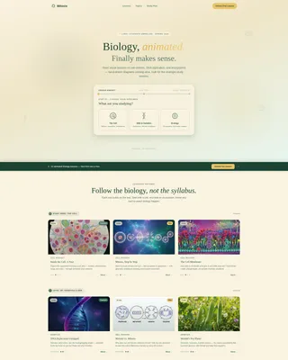 Biology Video Lesson Library Landing Page Template