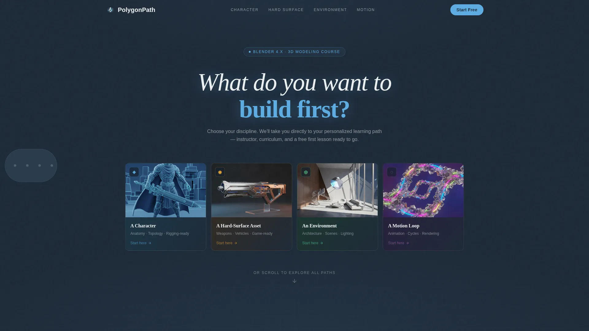 3D Modeling Course Landing Page Template