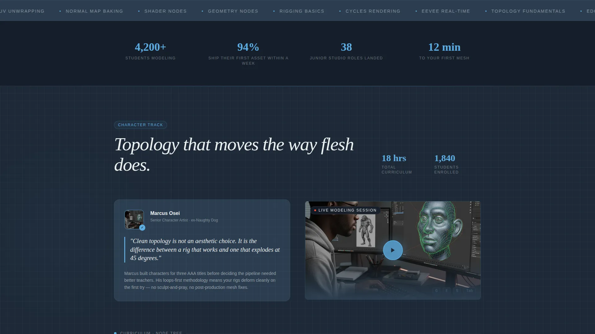 3D Modeling Course Landing Page Template
