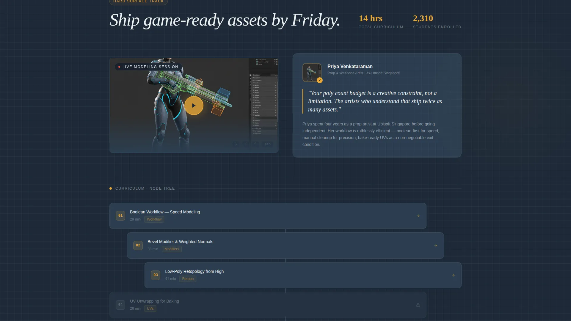 3D Modeling Course Landing Page Template