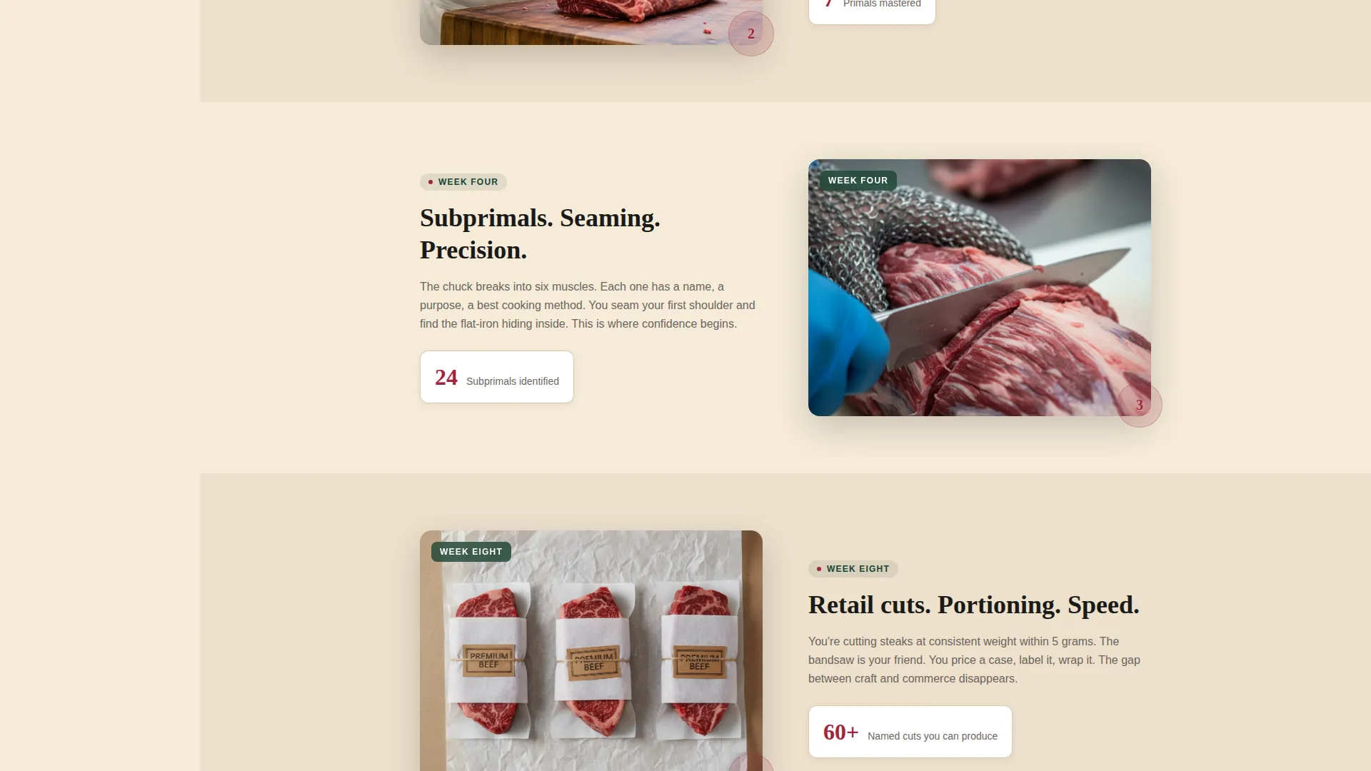 Bold Butchery School Landing Page Template