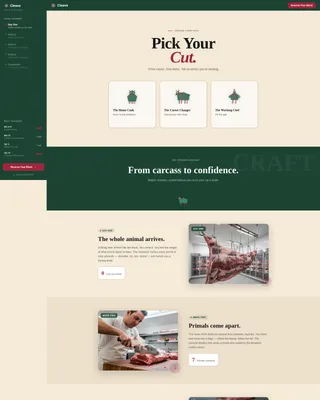 Bold Butchery School Landing Page Template