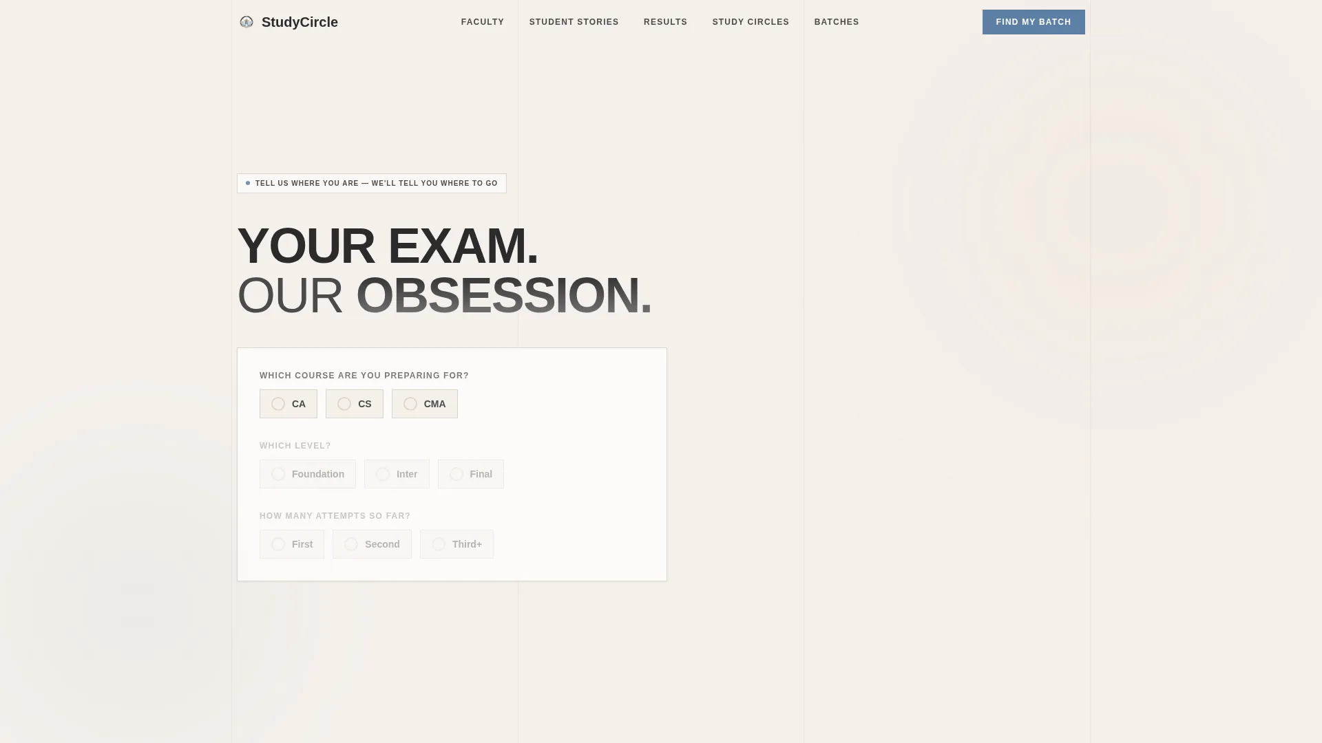CA/CS/CMA Coaching Landing Page Template