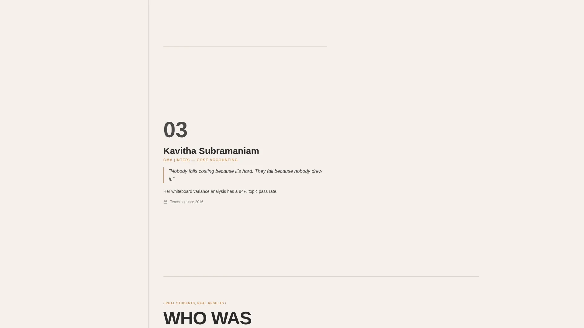 CA/CS/CMA Coaching Landing Page Template