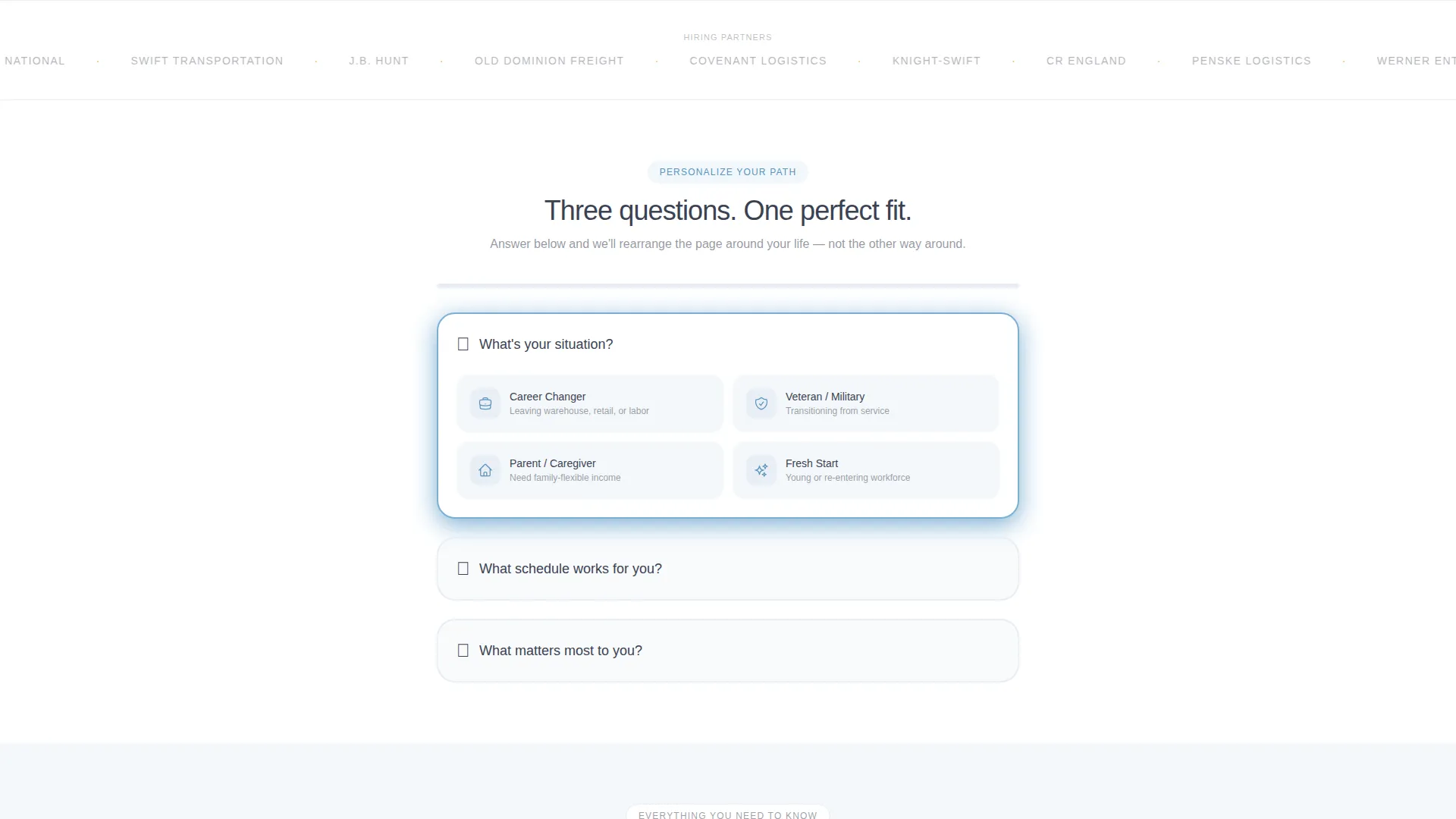CDL School Landing Page Template | Card Grid Layout