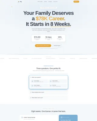 CDL School Landing Page Template | Card Grid Layout