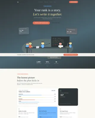 CUET Coaching Landing Page Template | Card Grid