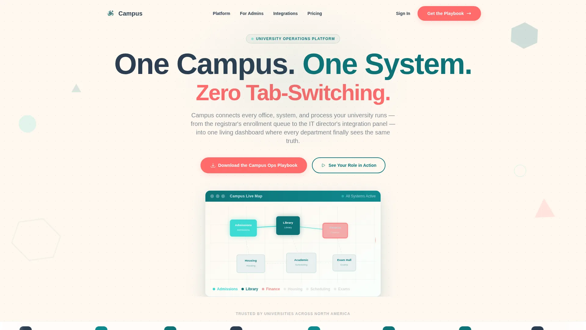 Unified Operations Landing Page Template