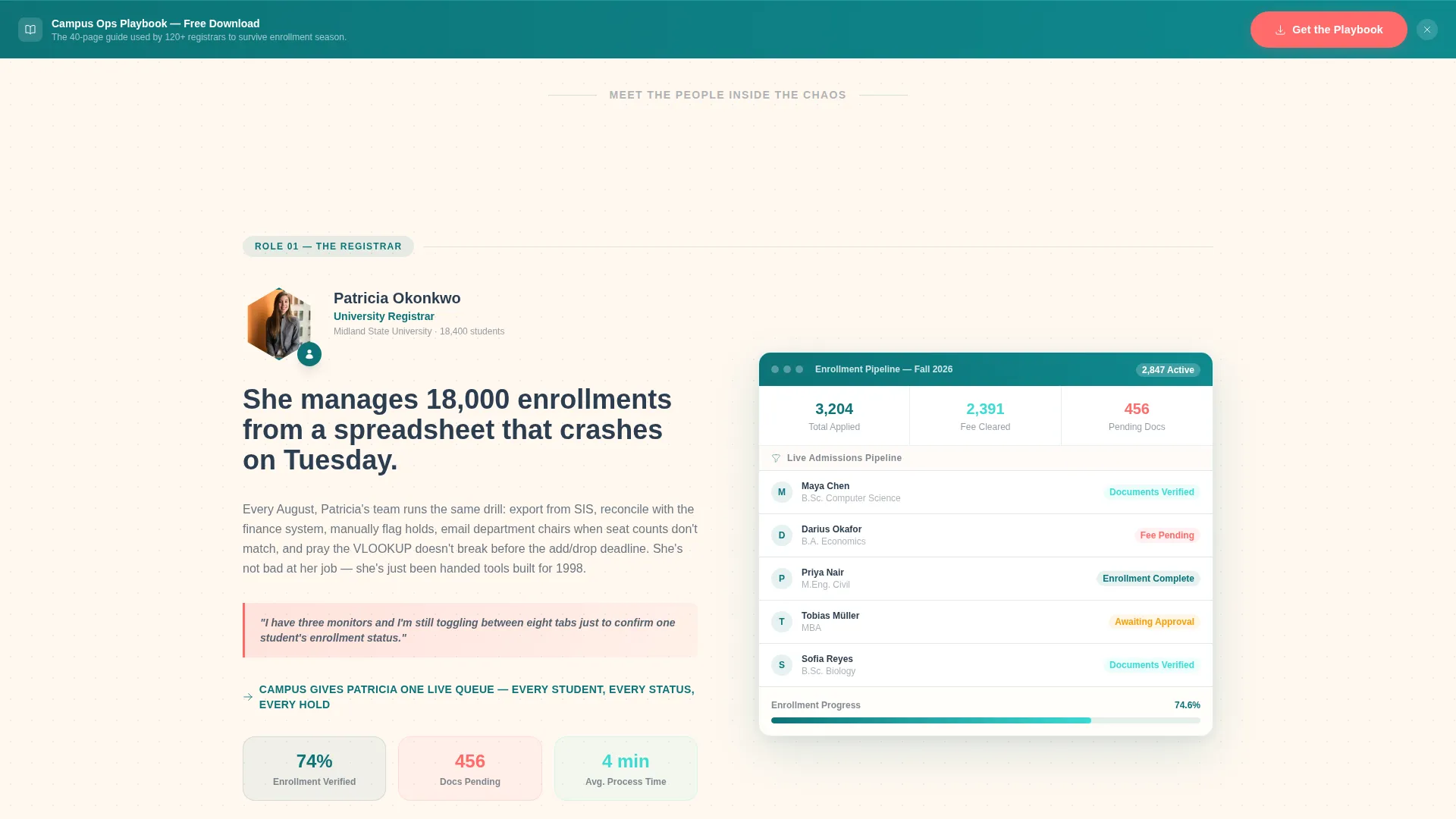 Unified Operations Landing Page Template