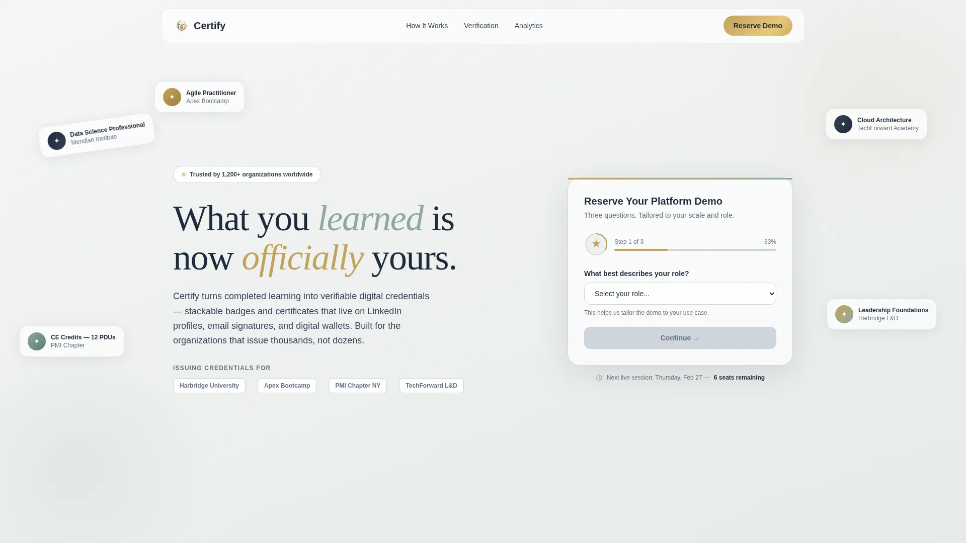 Verified Credential Landing Page Template