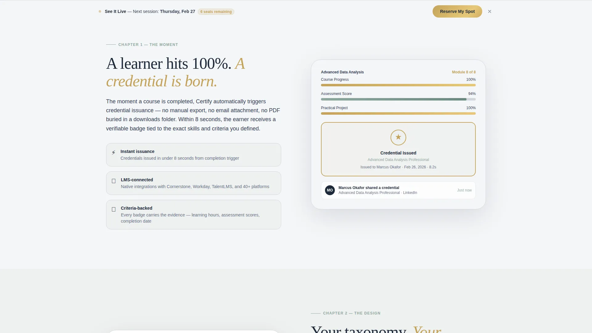 Verified Credential Landing Page Template