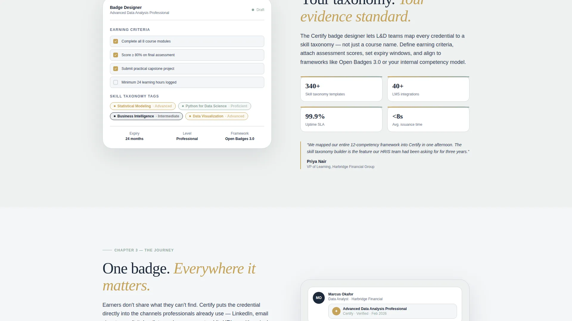Verified Credential Landing Page Template