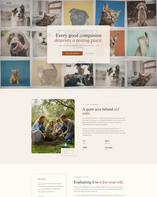 Pet Cemetery Landing Page Template