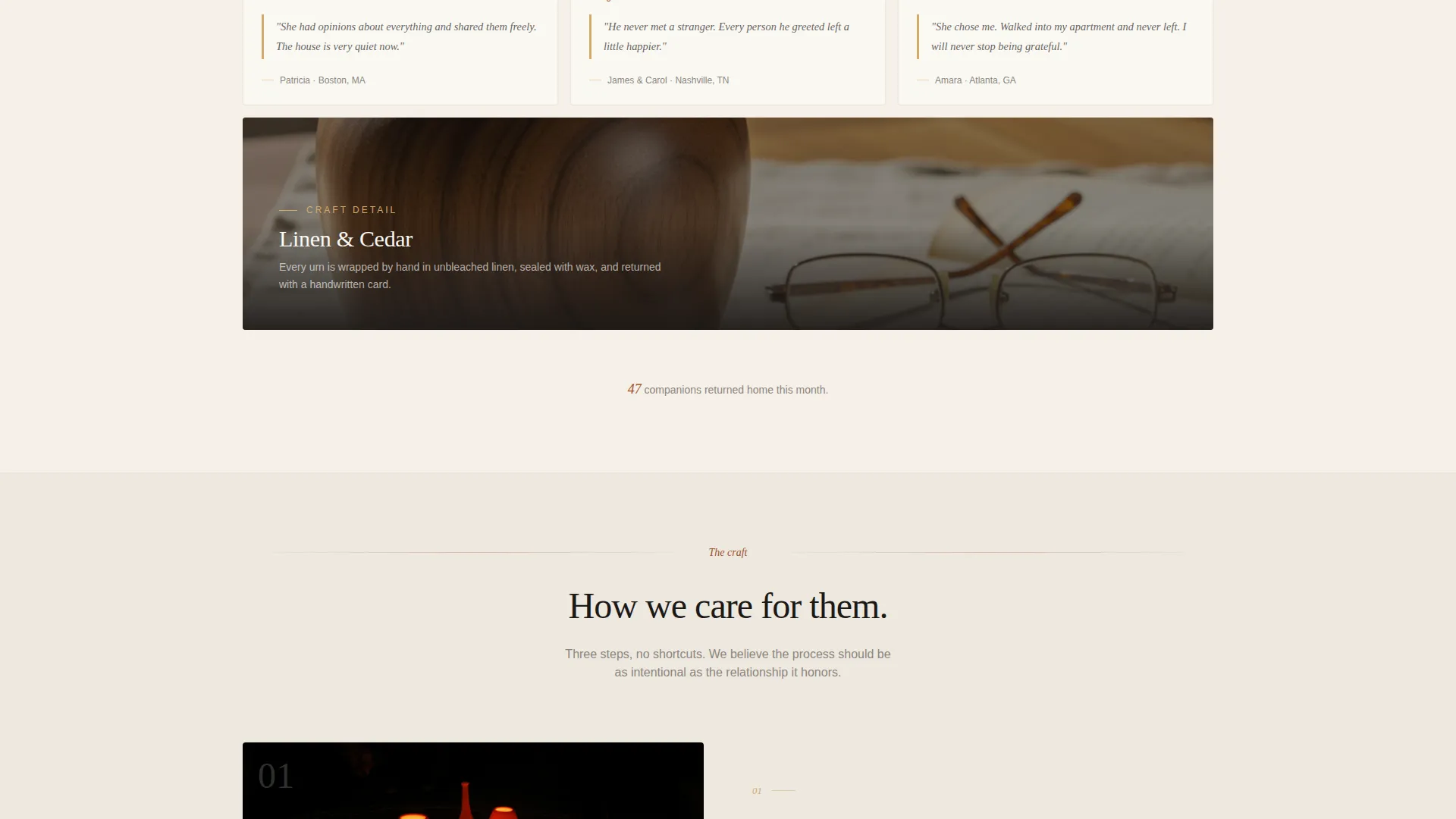 Gentle Pet Cremation Landing Page Template