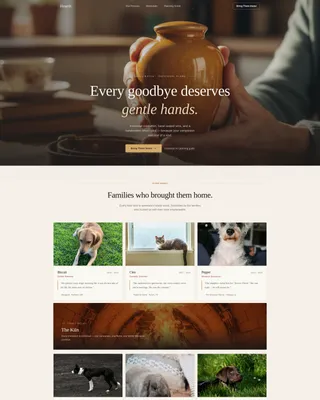 Gentle Pet Cremation Landing Page Template