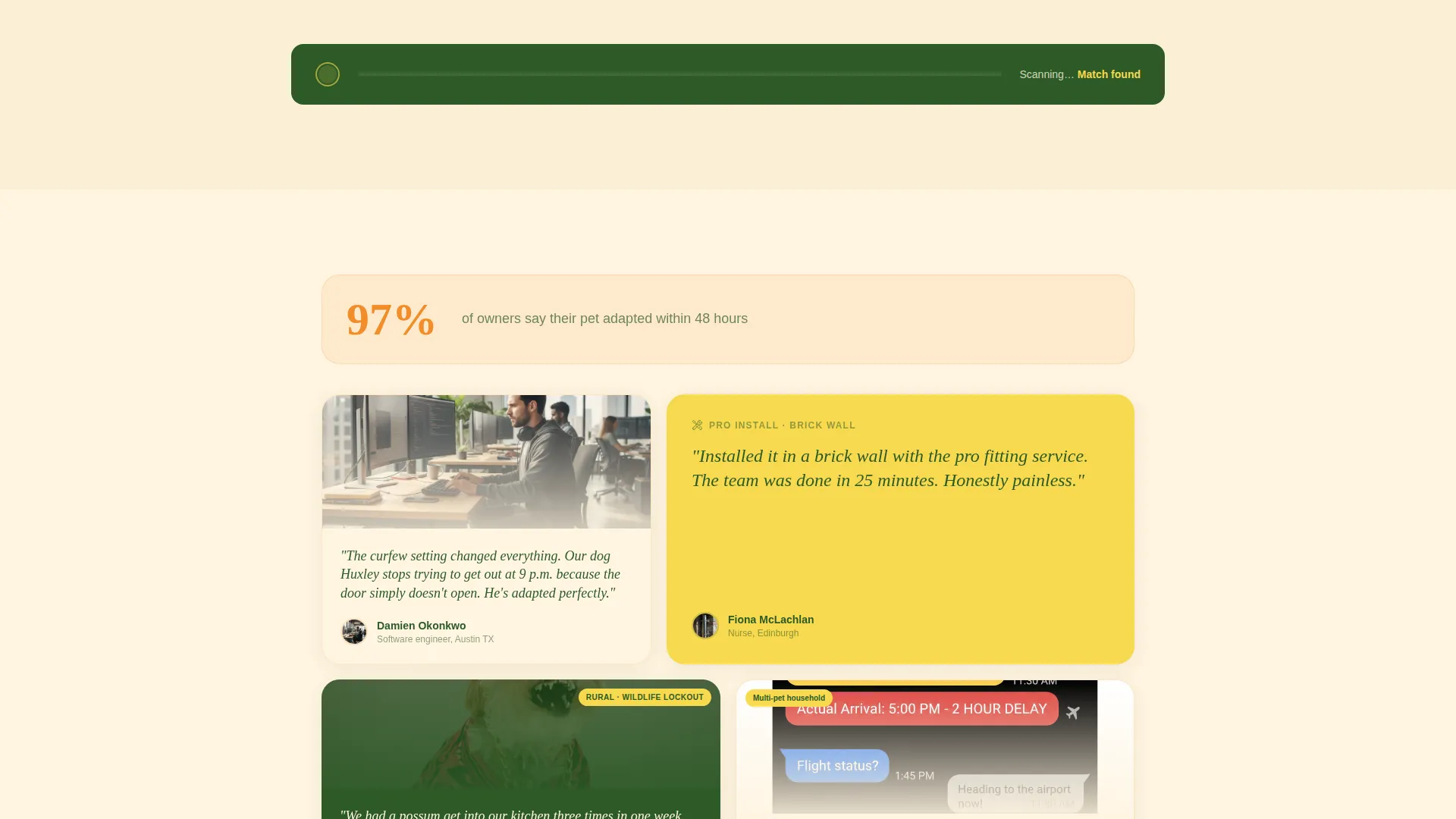 Smart Pet Door Landing Page Template | Citrus Burst