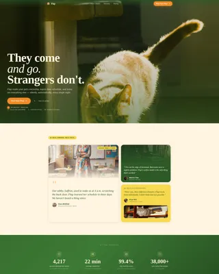 Smart Pet Door Landing Page Template | Citrus Burst