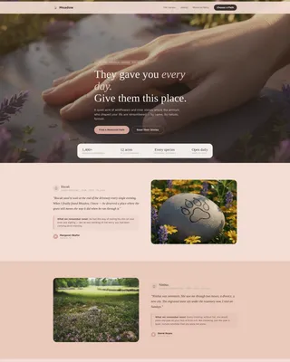 Pet Memorial Garden Landing Page Template
