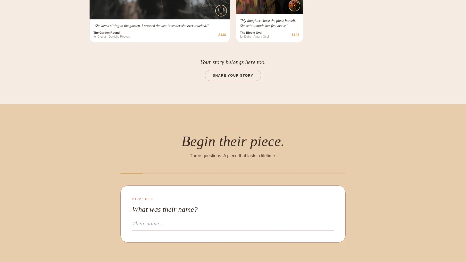 Pet Memorial Jewelry Landing Page Template
