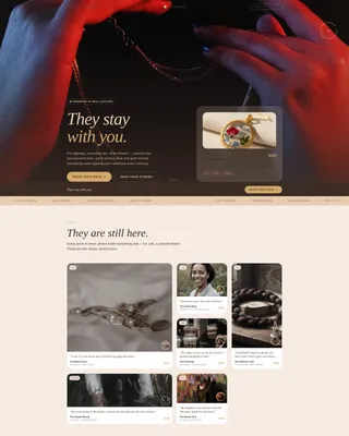 Pet Memorial Jewelry Landing Page Template