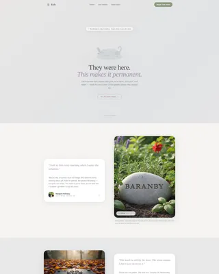 Pet Memorial Stone & Marker Landing Page Template