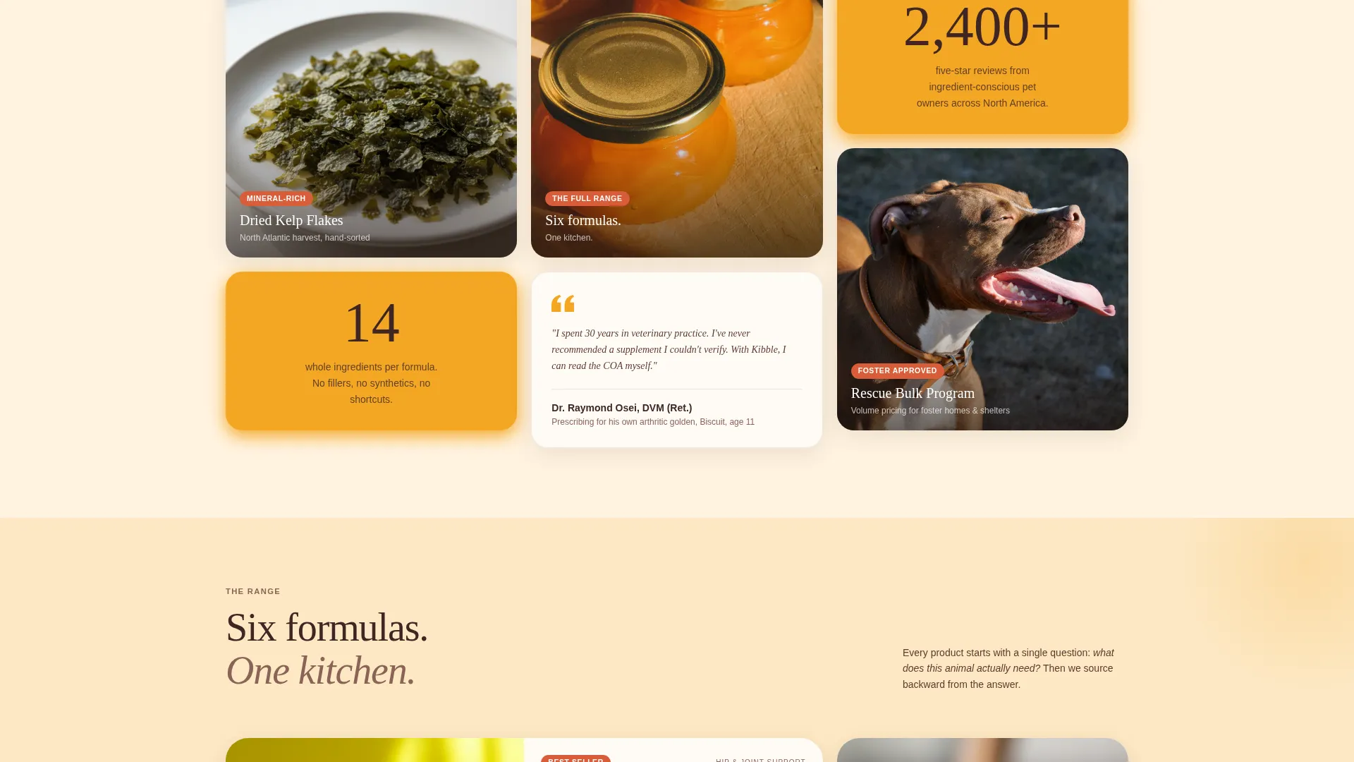 Artisan Pet Supplement Landing Page Template