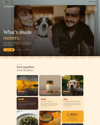 Artisan Pet Supplement Landing Page Template