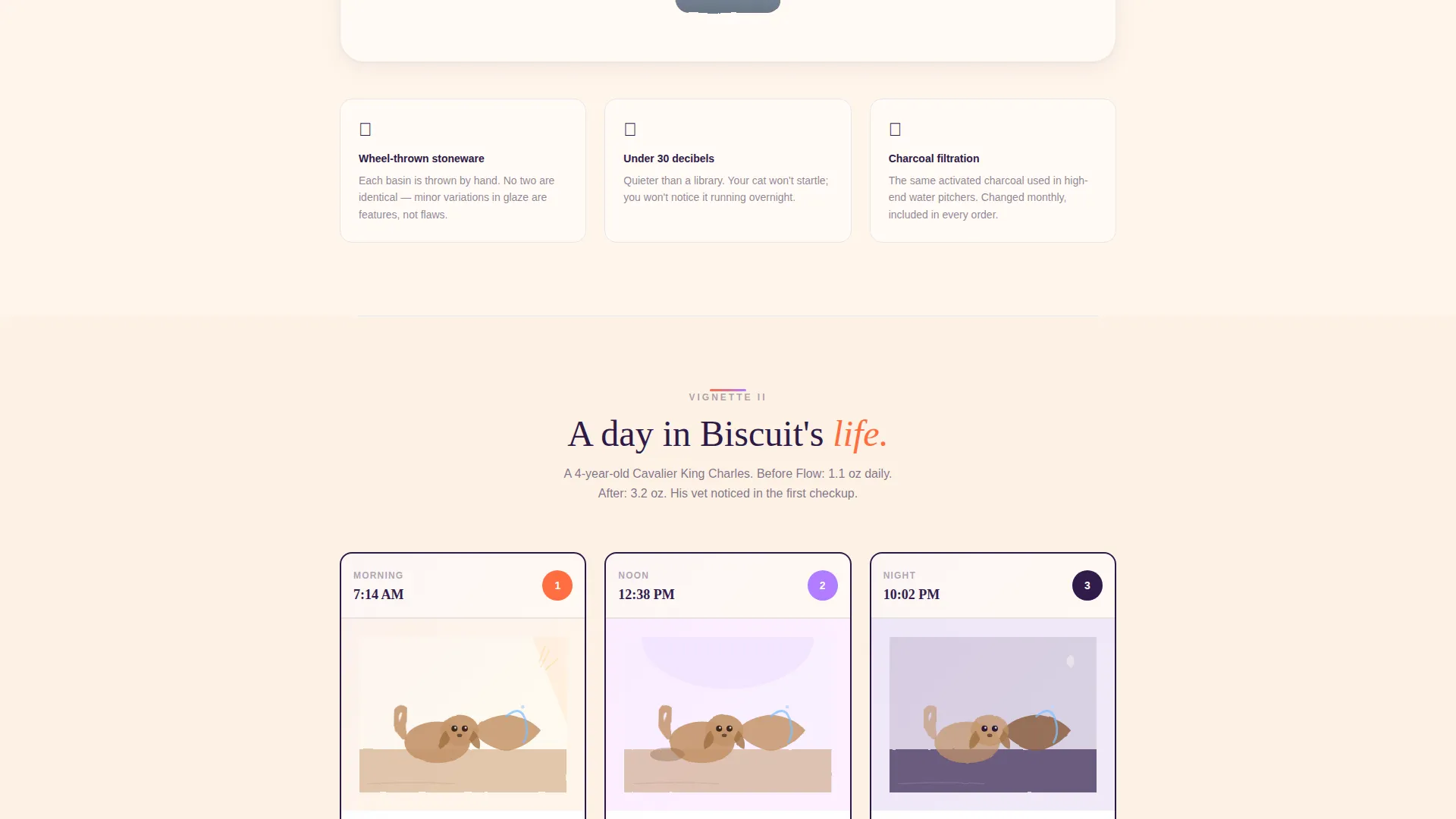 Ceramic Pet Fountain Landing Page Template