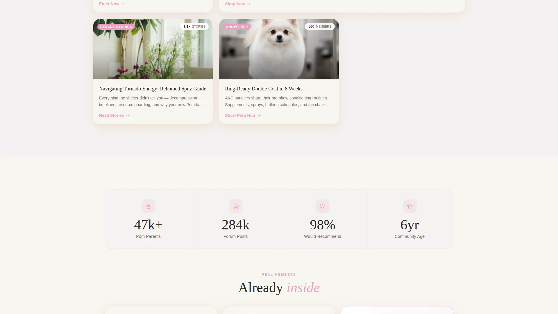 Pomeranian Community Landing Page Template