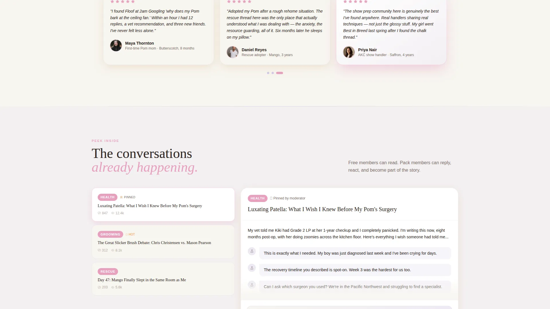 Pomeranian Community Landing Page Template
