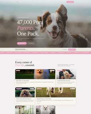 Pomeranian Community Landing Page Template