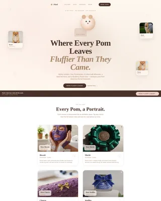 Pomeranian Grooming Specialist Landing Page Template