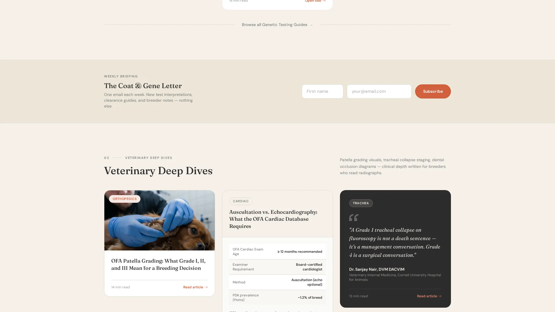 Pomeranian Health & Genetics Blog Landing Page