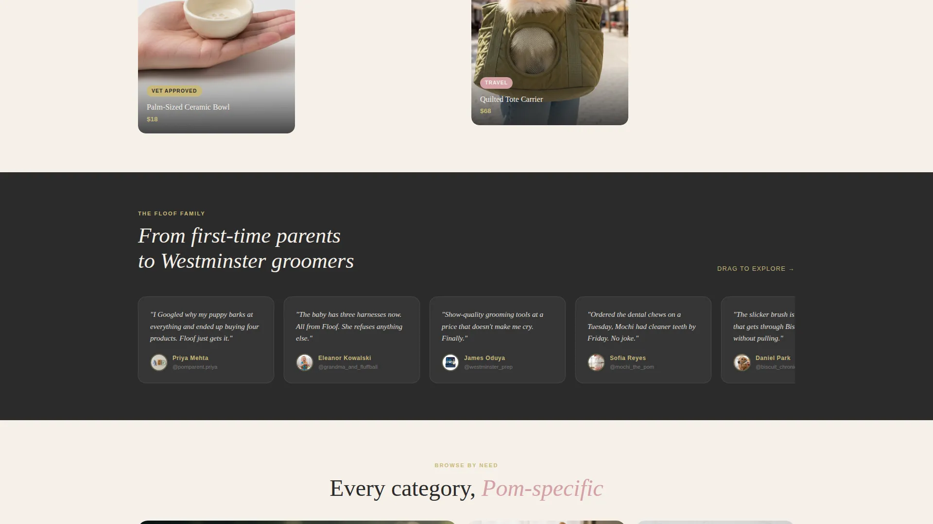 Pomeranian Puppy Supplies Landing Page Template