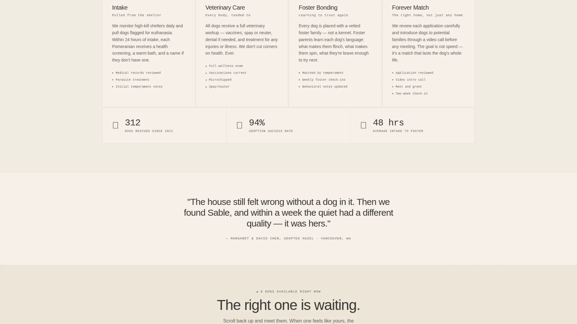 Pomeranian Rescue & Adoption Landing Page Template