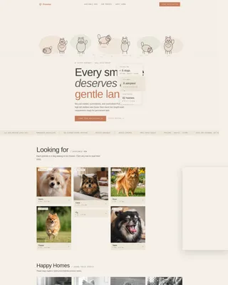 Pomeranian Rescue & Adoption Landing Page Template