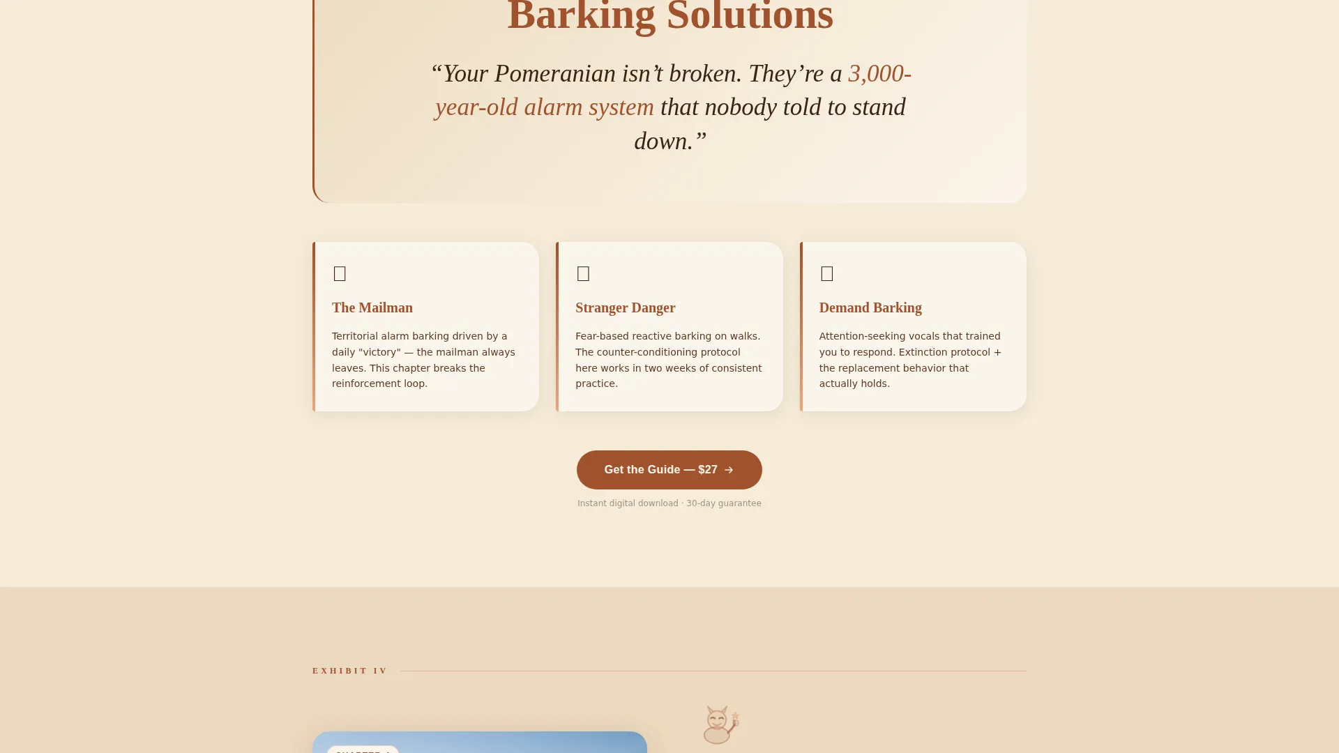 Pomeranian Training Guide Landing Page Template