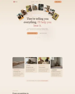 Rabbit Behavior Consultant Landing Page Template