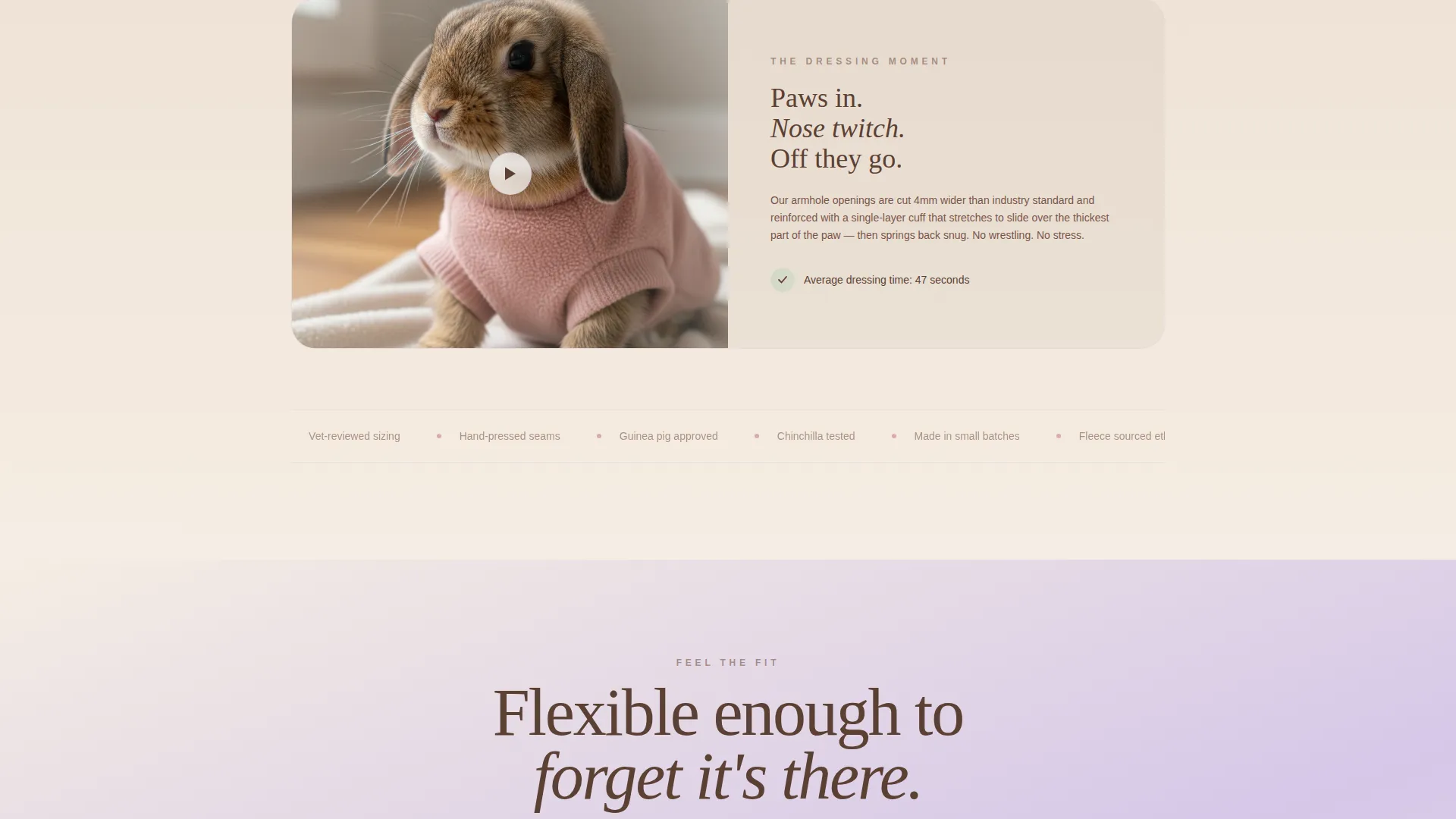 Cozy Small Animal Landing Page Template