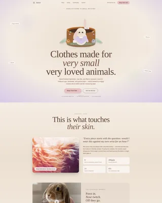 Cozy Small Animal Landing Page Template