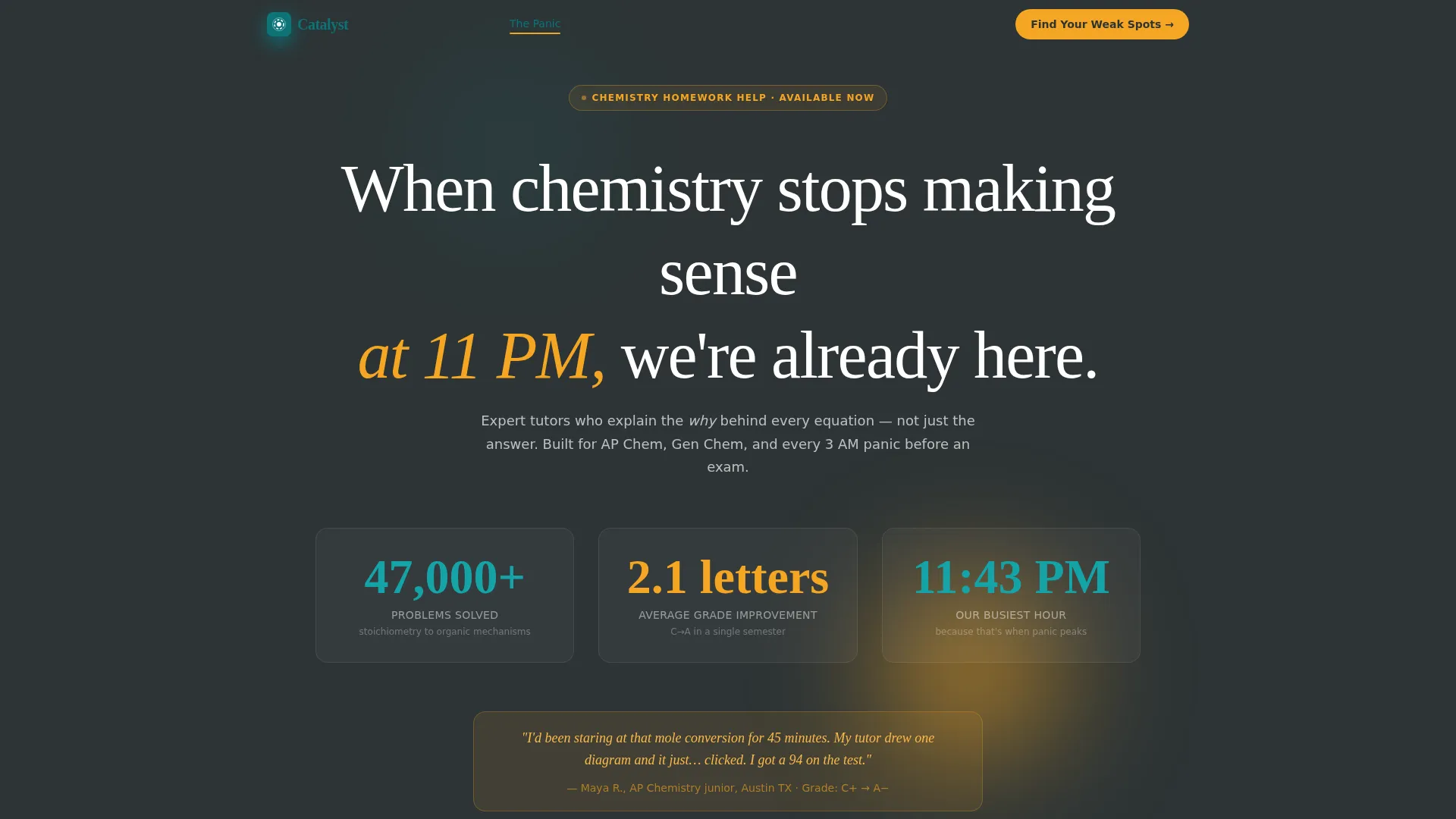 Chemistry Homework Help Landing Page Template