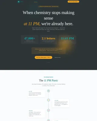 Chemistry Homework Help Landing Page Template