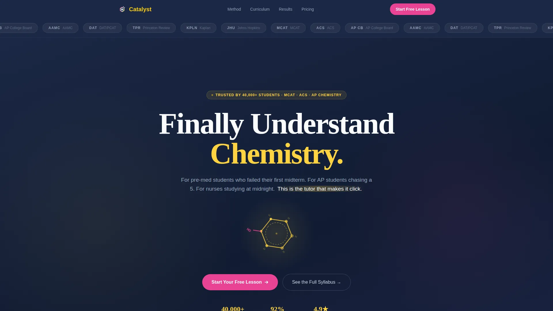 Chemistry Online Course Landing Page Template