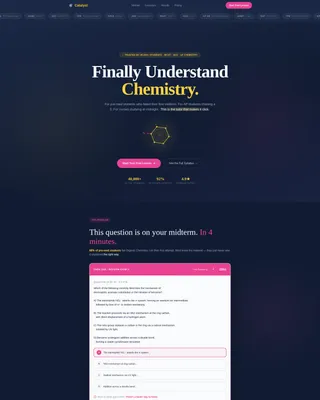 Chemistry Online Course Landing Page Template