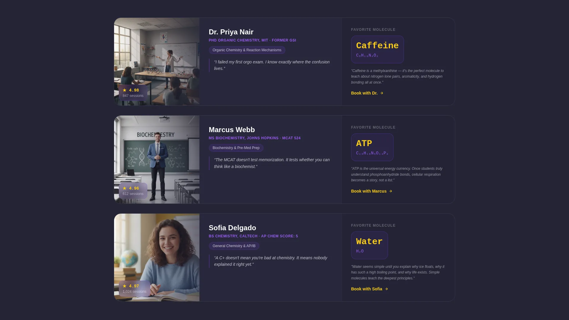 Chemistry Tutoring Landing Page Template