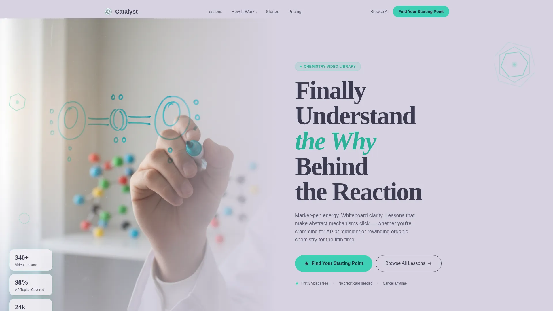 Chemistry Video Lesson Library Landing Page Template