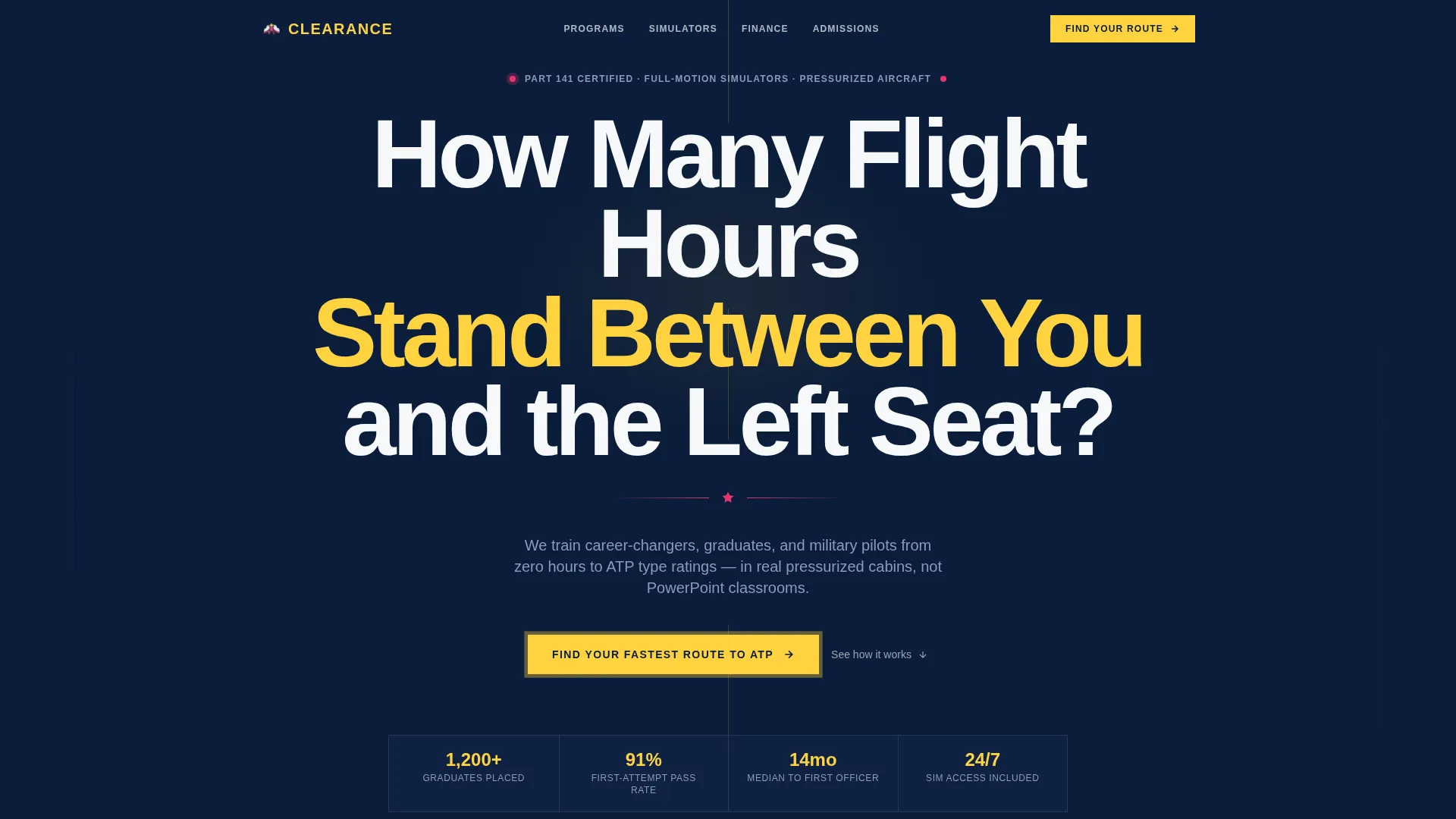 Commercial Pilot Training Landing Page Template