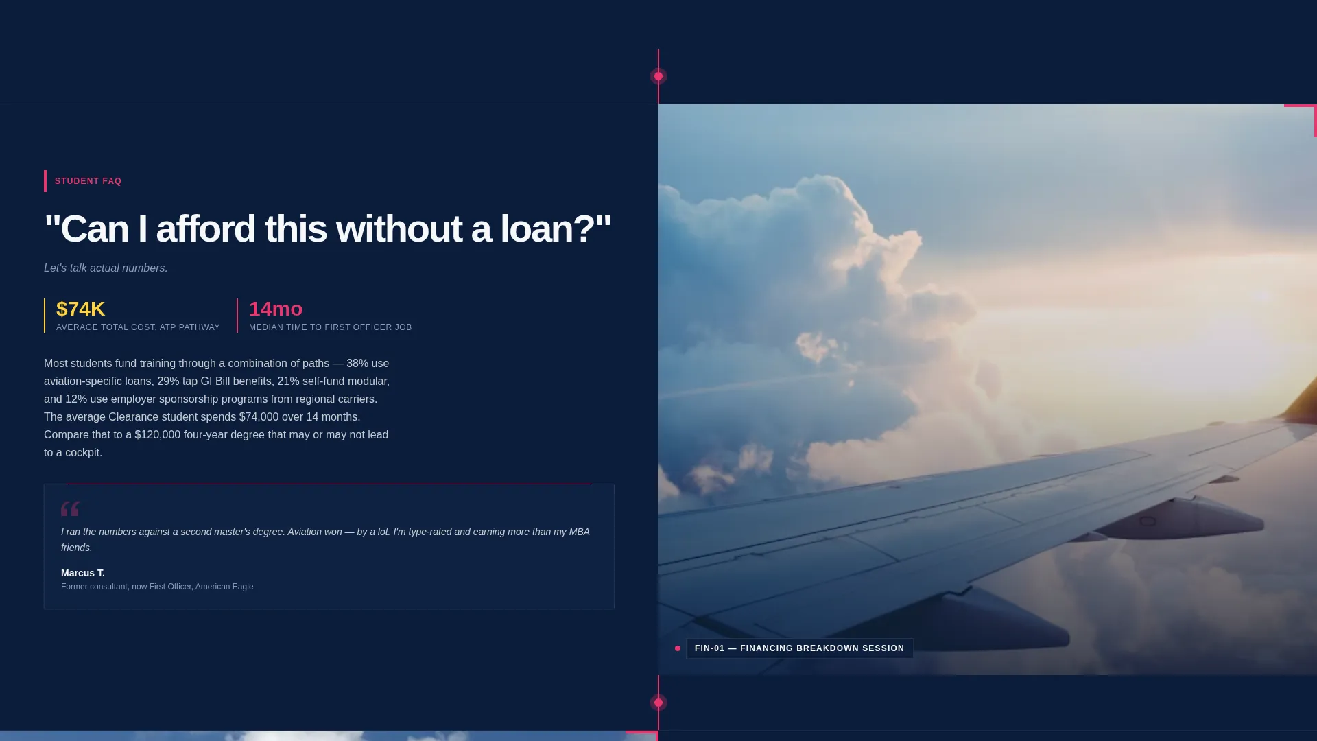 Commercial Pilot Training Landing Page Template